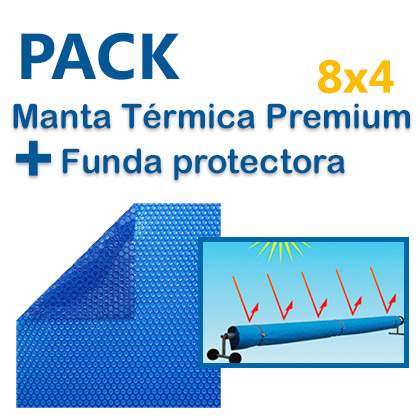 Pack Manta térmica premium 8x4 + Funda protectora Pack Manta térmica premium 8x4 + Funda protectora